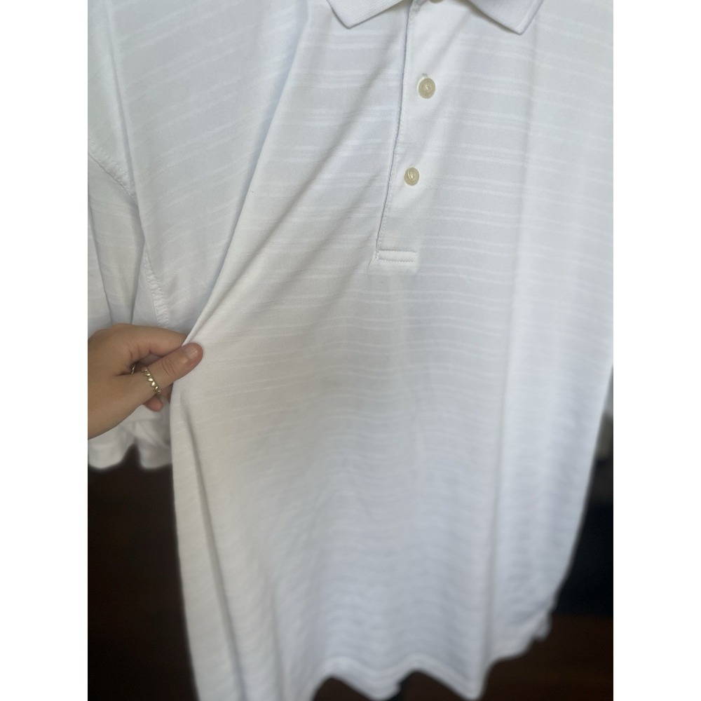 PGA Tour Men's 2XL Golf Polo Shirt Performance White Short Sleeve - Picture 2 of 4